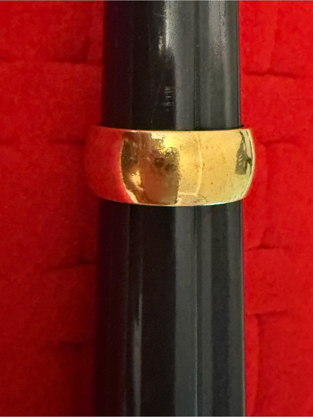 18 Kt HGE Gold-Tone Wide Dome Ring - Polished Gold Finish
